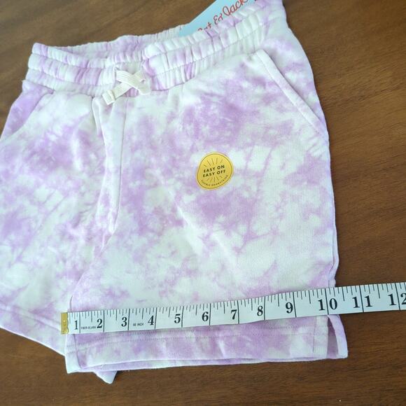 Cat & Jack Girl pull-on Shorts Drawstring Purple Tie-dye Size L NWT - Picture 6 of 6